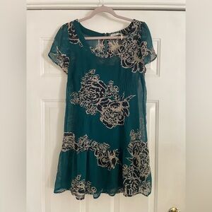 Floral Teal Dress
